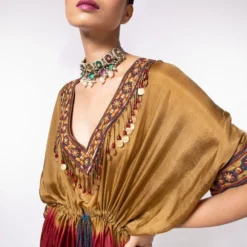 CAPISVIRLEO Ombre Dyed Habutai Silk Kaftan -Textalux Sales 44cp1 4