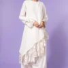 Aikeyah White Embroidered Layered Dress -Textalux Sales 511ak06 1