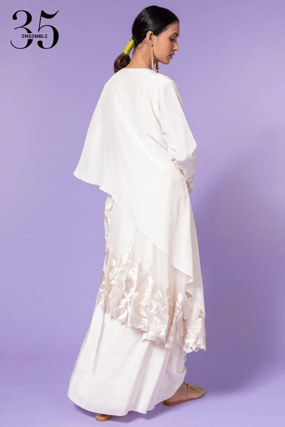 Aikeyah White Embroidered Layered Dress 7 Aikeyah White Embroidered Layered Dress - Image 5