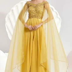 Divya Aggarwal Emma Golden Yellow Jumpsuit -Textalux Sales 5124pu15 3