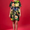Siddhartha Bansal Midnight Garden Floral Printed Dress -Textalux Sales 5124sb69 1