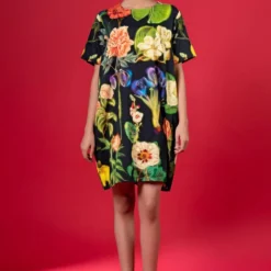 Siddhartha Bansal Midnight Garden Floral Printed Dress