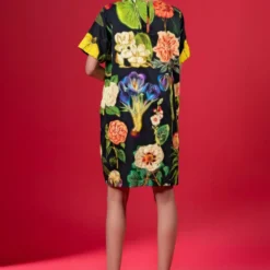 Siddhartha Bansal Midnight Garden Floral Printed Dress -Textalux Sales 5124sb69 3