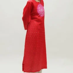 Naina Jain Red Bandhani Kurta -Textalux Sales 512nj5 3
