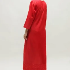 Naina Jain Red Bandhani Kurta -Textalux Sales 512nj5 5