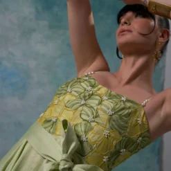 Sakshi Khetterpal Garden Inspired Chanderi Corset Dress -Textalux Sales 6124sk39 3