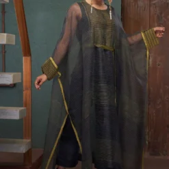 Bodhi Tree Charcoal Grey Printed Kaftan Set -Textalux Sales 62bt4 3