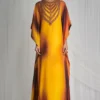 Mala And Kinnary Yellow Embellished Kaftan -Textalux Sales 6323mka27 1