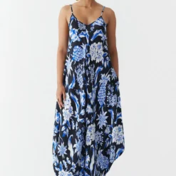 Studio RIGU Black Abstract Printed Jumpsuit & Cape Set -Textalux Sales 6923sr11 2