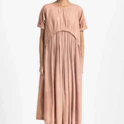 Three Champagne Gathered Tunic Set