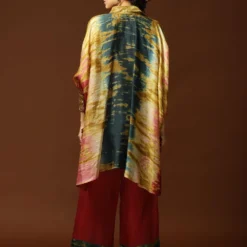 CAPISVIRLEO Multi-coloured Silk Kaftan Set -Textalux Sales 71cap42 5