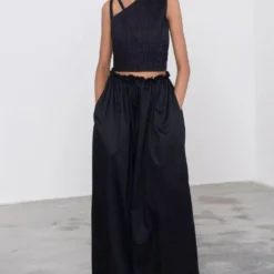 Corpora Studio Ruched Effect Black Bustier