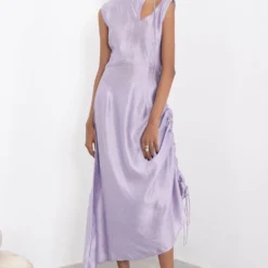 New Release 15 Corpora Studio Lilac Silk Dress With Cut Out Detail
