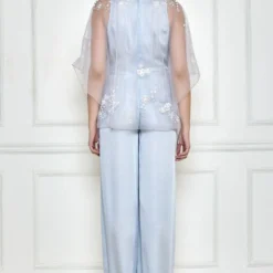 Dilnaz Ice Grey Sequinned Kaftan & Jumpsuit 7 Dilnaz Ice Grey Sequinned Kaftan & Jumpsuit -Textalux Sales 7723diz63 3