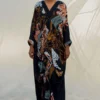 Bennch Black Window Leaf Printed Kaftan -Textalux Sales 8323be22 1