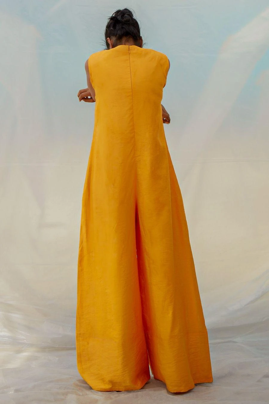 Bennch Yellow Flared Sleeveless Jumpsuit 7 Bennch Yellow Flared Sleeveless Jumpsuit - Image 5