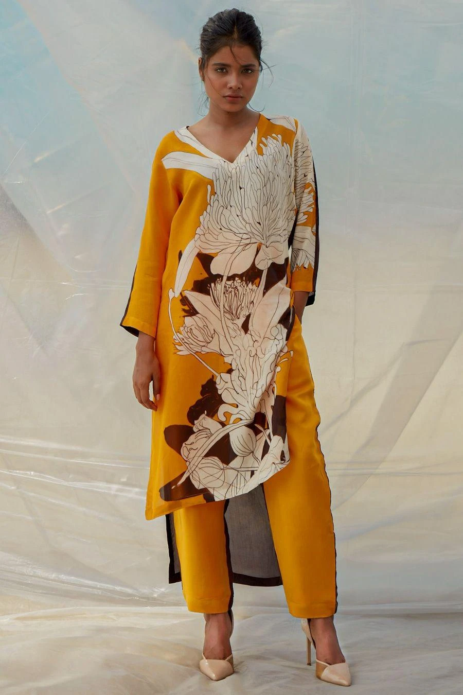 Bennch Yellow Statement Print Tunic Set 3 Bennch Yellow Statement Print Tunic Set