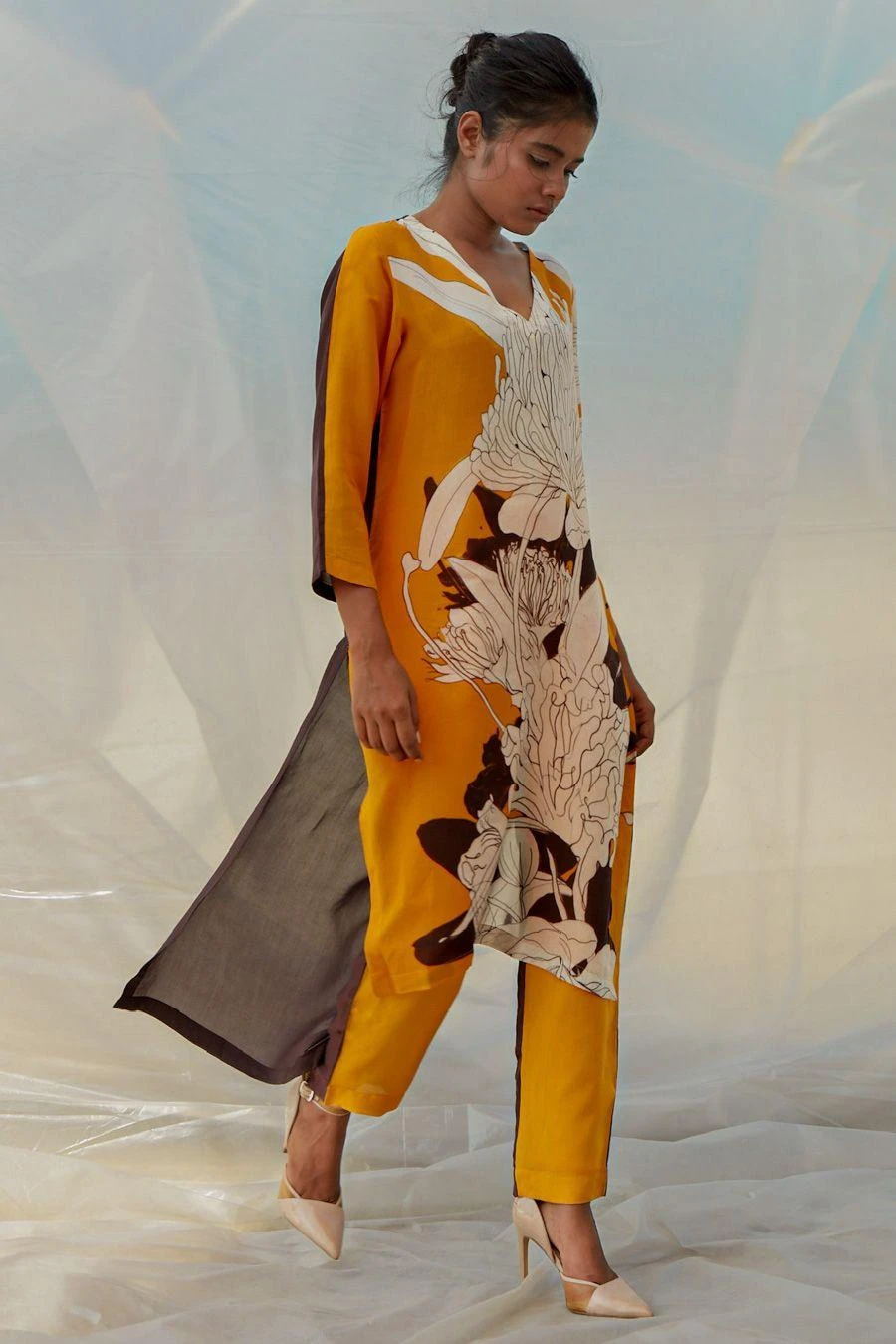 Bennch Yellow Statement Print Tunic Set 4 Bennch Yellow Statement Print Tunic Set - Image 2