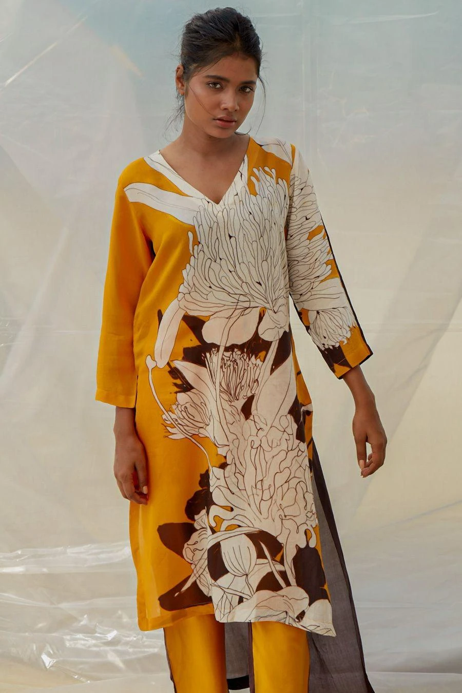 Bennch Yellow Statement Print Tunic Set 6 Bennch Yellow Statement Print Tunic Set - Image 4