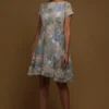 Shriya Som Blue Floral A-line Dress -Textalux Sales 8523ss11 1