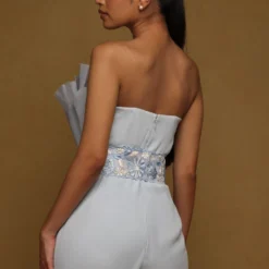 Shriya Som Blue Textured Jumpsuit 7 Shriya Som Blue Textured Jumpsuit -Textalux Sales 8523ss13 3