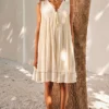Khara Kapas White Mist Dress