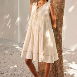 Khara Kapas White Mist Dress -Textalux Sales 91023kk12 3