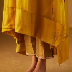 Shorshe Ochre Waahida Kaftan Set -Textalux Sales 91023sr14 4