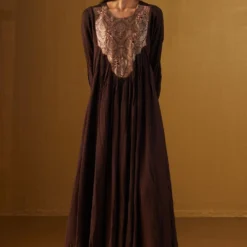 Shorshe Brown Vaani Choga Dress