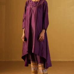 Shorshe Purple Embellished Kurta Set