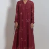 Merlot Embroidered Chanderi Dress With Slip -Textalux Sales 911inte16 1