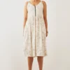 SNOB Off White Pleated Dress -Textalux Sales 91sn28 1