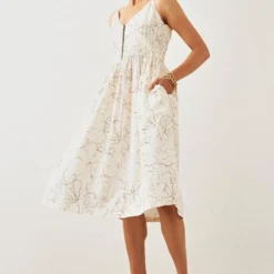 SNOB Off White Pleated Dress -Textalux Sales 91sn28 5