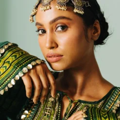 Prahnaaya Green Ajrakh Kurta Set 10 Prahnaaya Green Ajrakh Kurta Set -Textalux Sales 9523pr5 2