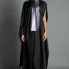 Amit Aggarwal Black Asymmetric Shirt With A Metallic Yoke -Textalux Sales aair 083 blk 1
