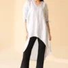 Alamelu Silver Silk Georgette Tunic -Textalux Sales alfw 019 1