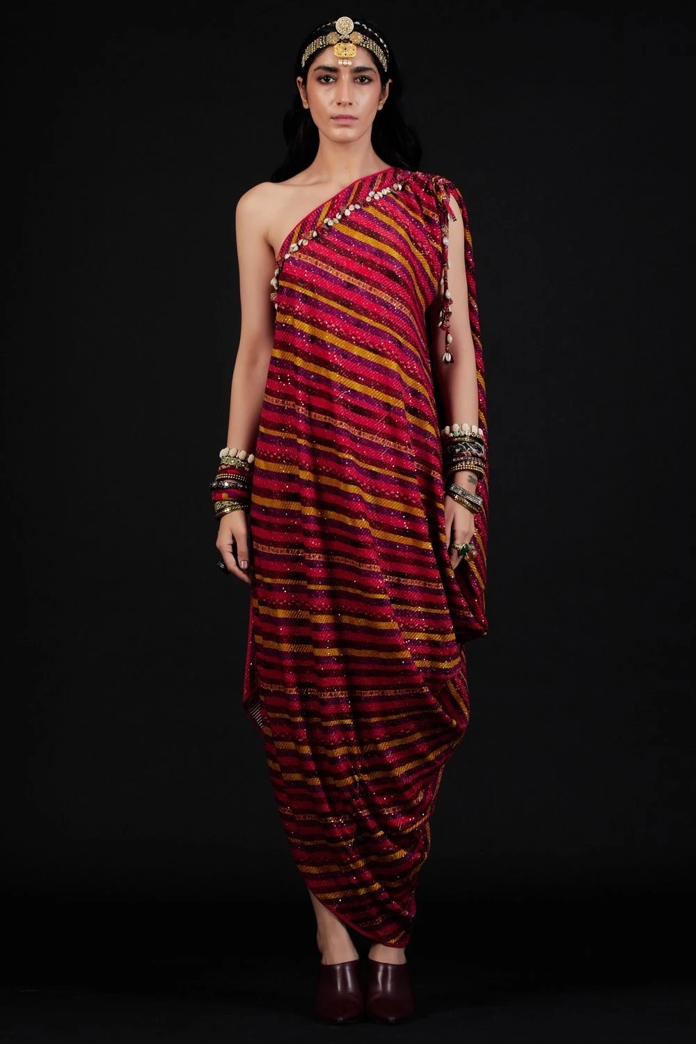 Aseem Kapoor Rasa One Shoulder Dress 4 Aseem Kapoor Rasa One Shoulder Dress - Image 2