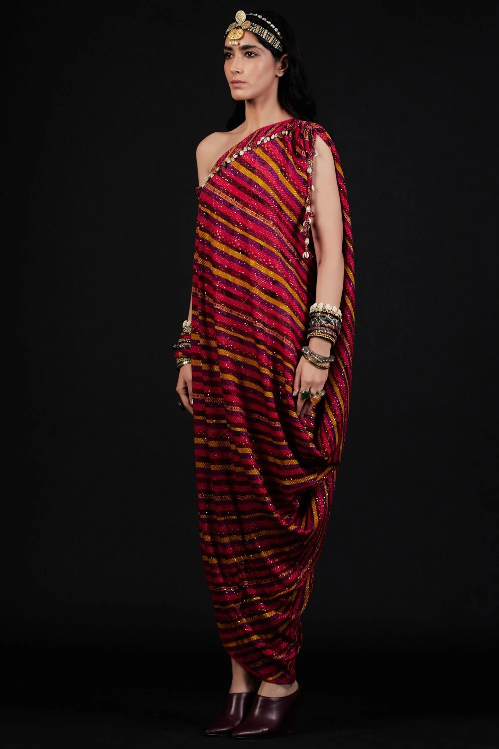 Aseem Kapoor Rasa One Shoulder Dress 5 Aseem Kapoor Rasa One Shoulder Dress - Image 3