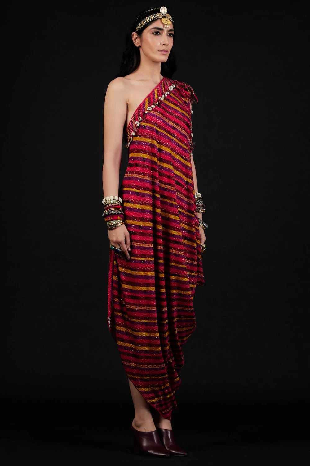 Aseem Kapoor Rasa One Shoulder Dress 6 Aseem Kapoor Rasa One Shoulder Dress - Image 4