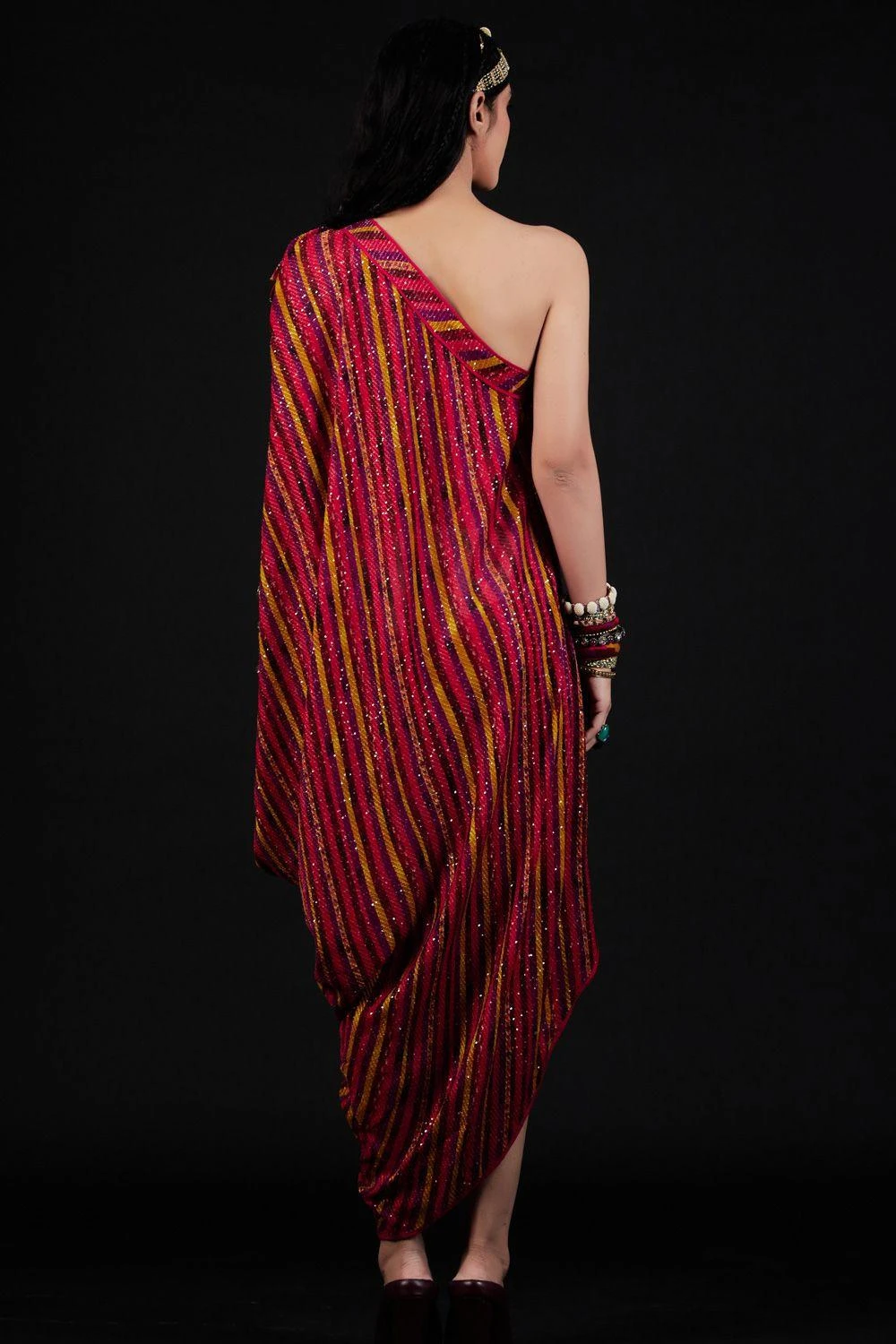 Aseem Kapoor Rasa One Shoulder Dress 9 Aseem Kapoor Rasa One Shoulder Dress - Image 7