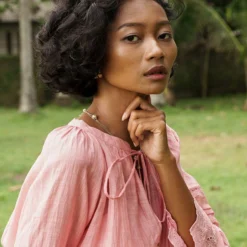 Baju Pink Pintucked Shirt -Textalux Sales ba 2911baj1 4