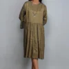 YAVI Moss Green Tissue Dress -Textalux Sales brcd 09 1
