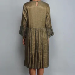 YAVI Moss Green Tissue Dress -Textalux Sales brcd 09 5