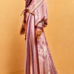Nikita Mhaisalkar Lilac Floss Print Drawstring Kaftan -Textalux Sales ca trs22 062 4