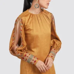 Chandrima Mustard Kurta Dress -Textalux Sales css20d14 4