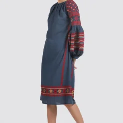 Chandrima Blue Embroidered Kurta Dress -Textalux Sales css20d25 3