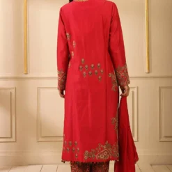 Debyani Magenta Threadwork Embroidered Kurta 7 Debyani Magenta Threadwork Embroidered Kurta -Textalux Sales dby 46 3