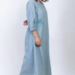 Ekadi Slate Blue Cotton Tunic Set -Textalux Sales ekad15 2