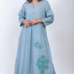 Ekadi Slate Blue Cotton Tunic Set -Textalux Sales ekad15 3