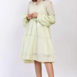 Ekadi Powder Mint Embroidered Dress -Textalux Sales ekad18 3